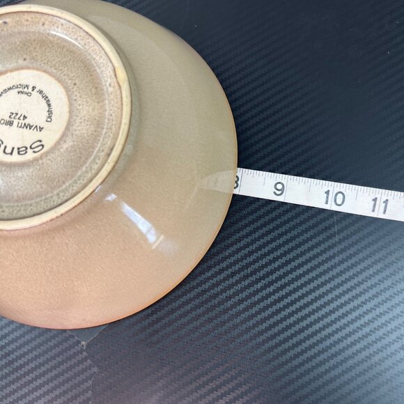 Sango Avanti Brown 4722 Ceramic 9" Cereal Bowl With Earthy Stripes - Picture 6 of 7